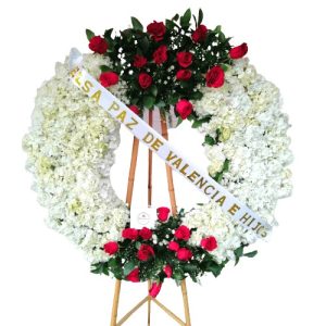 Corona fúnebre redonda – ramos fúnebres cali Corona funebre redonda Cali